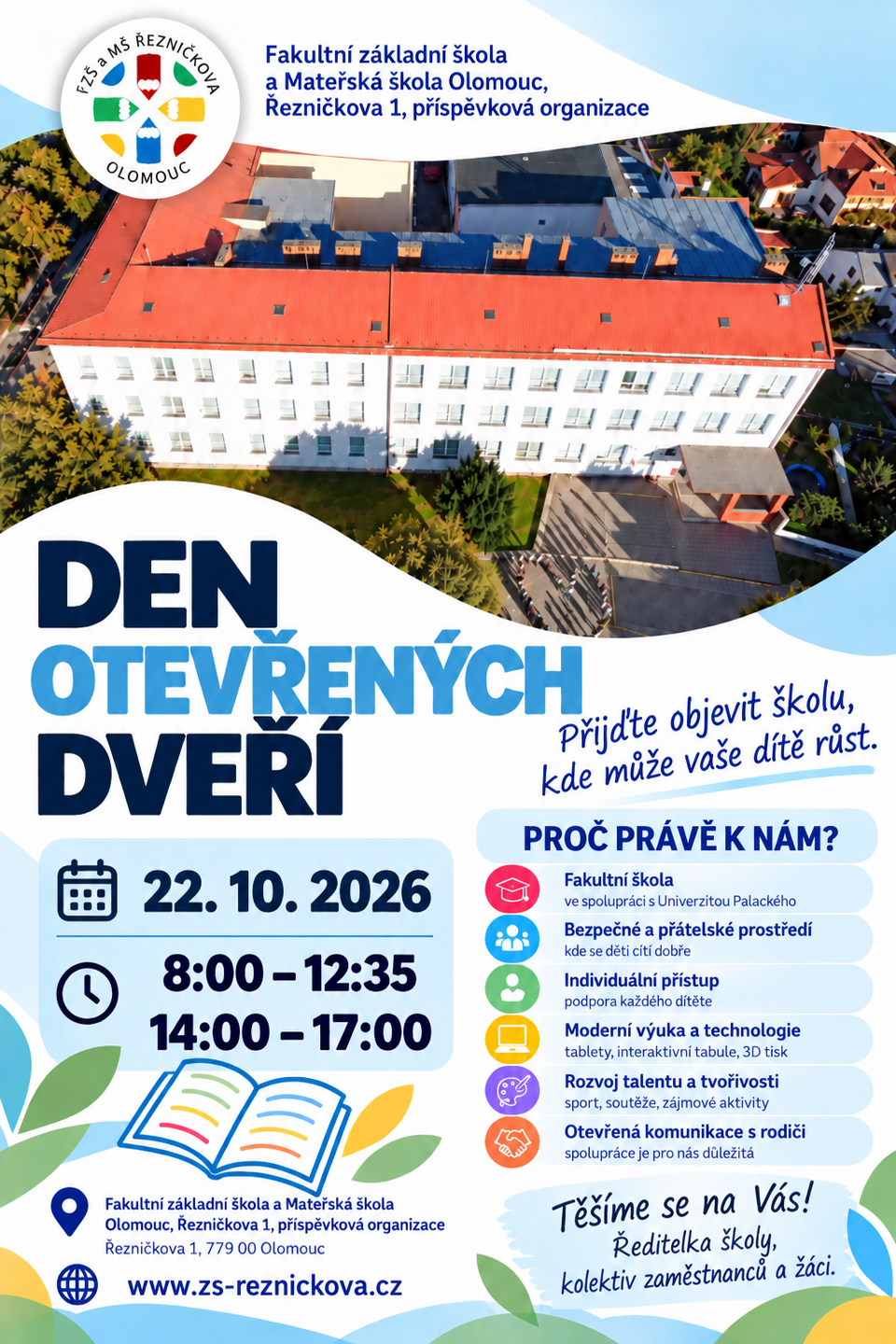 den otevřených dveří školy