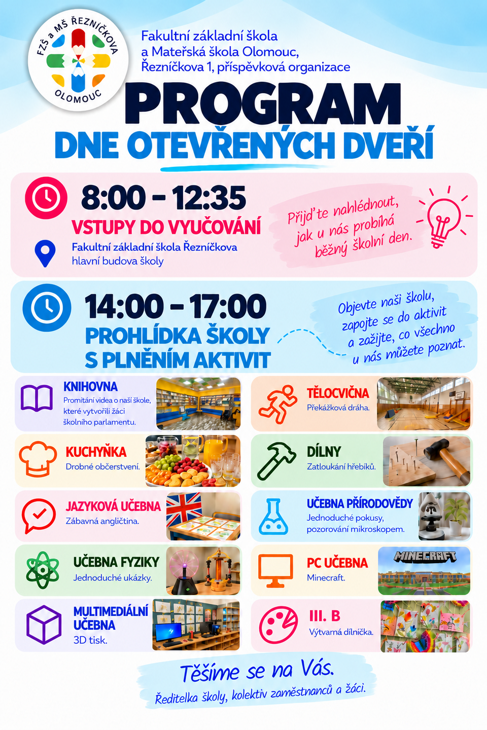 program dne otevřených dveří fzš řezníčkova